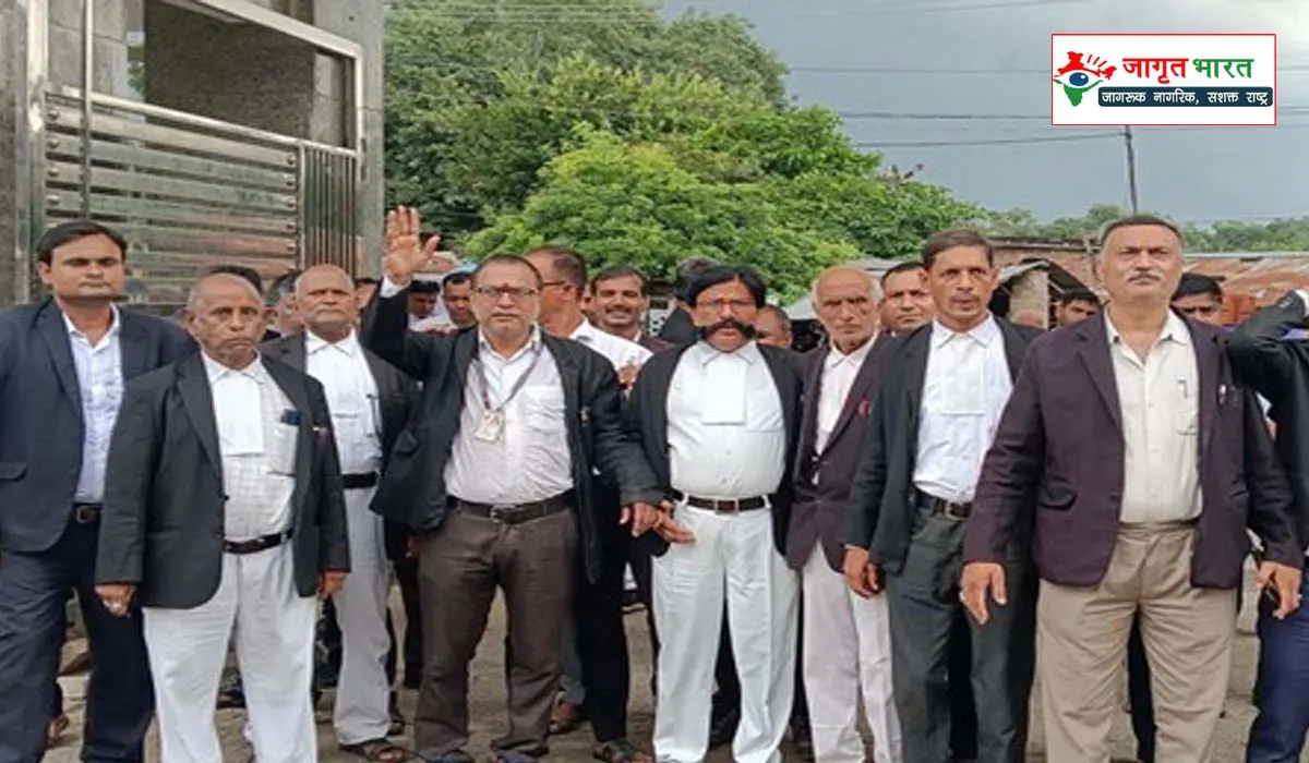 lawyers on strike in protest against attack
