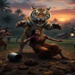 बहराइच में आदमखोर बाघ का आतंक: खेत में गोबर उठा रही महिला पर हमला, ग्रामीणों ने जान बचाई; एक घंटे तक दहाड़ता रहा खूंखार जानवर