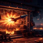 दीपावली की रात लेदर स्टोर में घुसा रॉकेट, आग लगने के बाद एक किलोमीटर दूर तक दिखीं लपटें