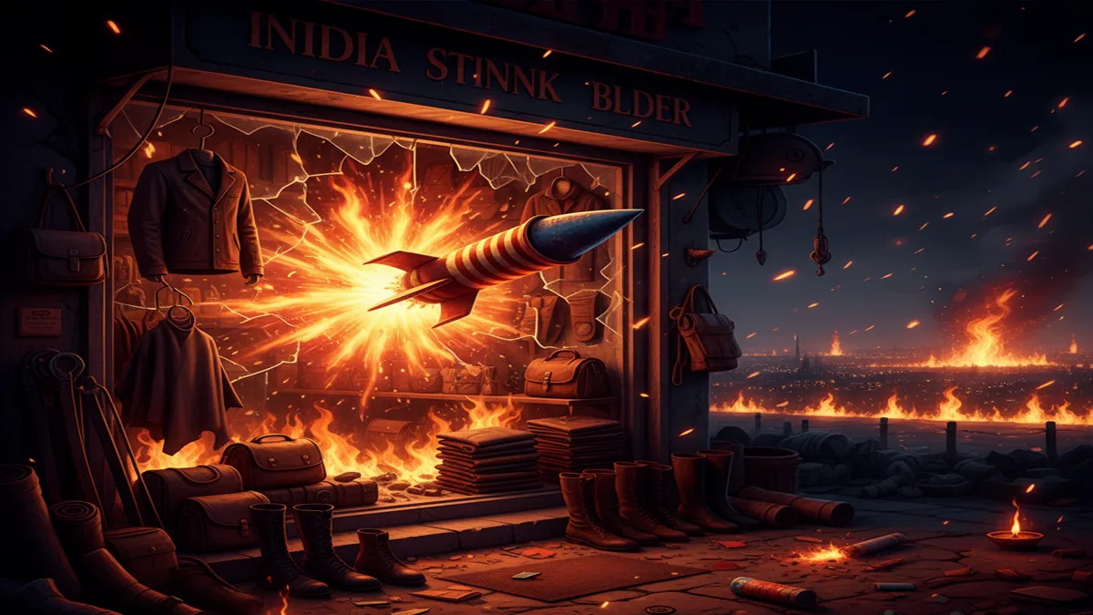 kanpur-fire-leather-store-jajmau-rocket-diwali-night