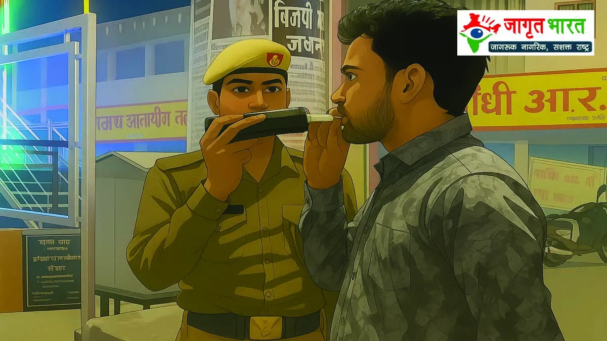 deoria-traffic-police-drunk-driver-challan-action