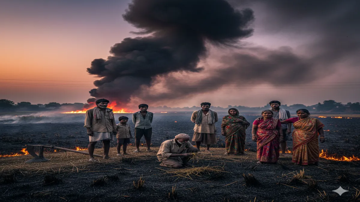 paddy-crop-burned-12-bigha-fire-lar