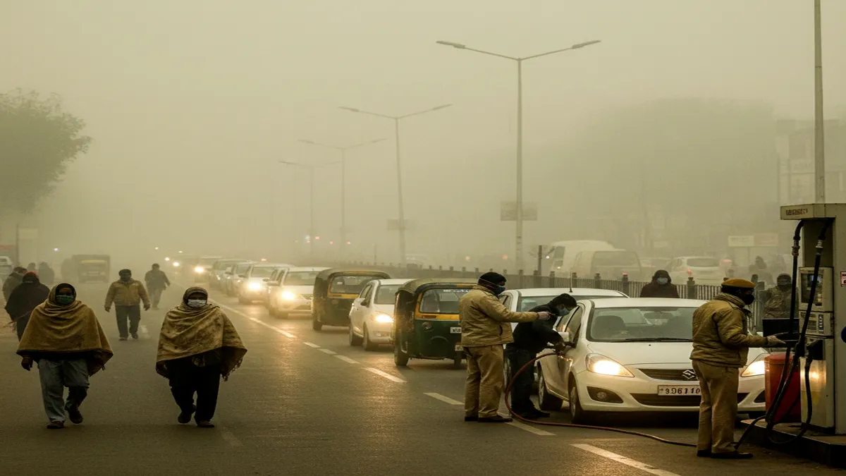 delhi-pollution-bs6-vehicles-entry-puc-mandatory-petrol-pump-queues