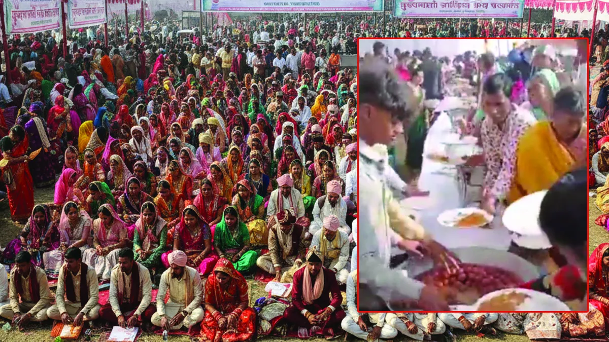 kanpur-cm-samuhik-vivah-gulab-jamun-loot-officer-attached