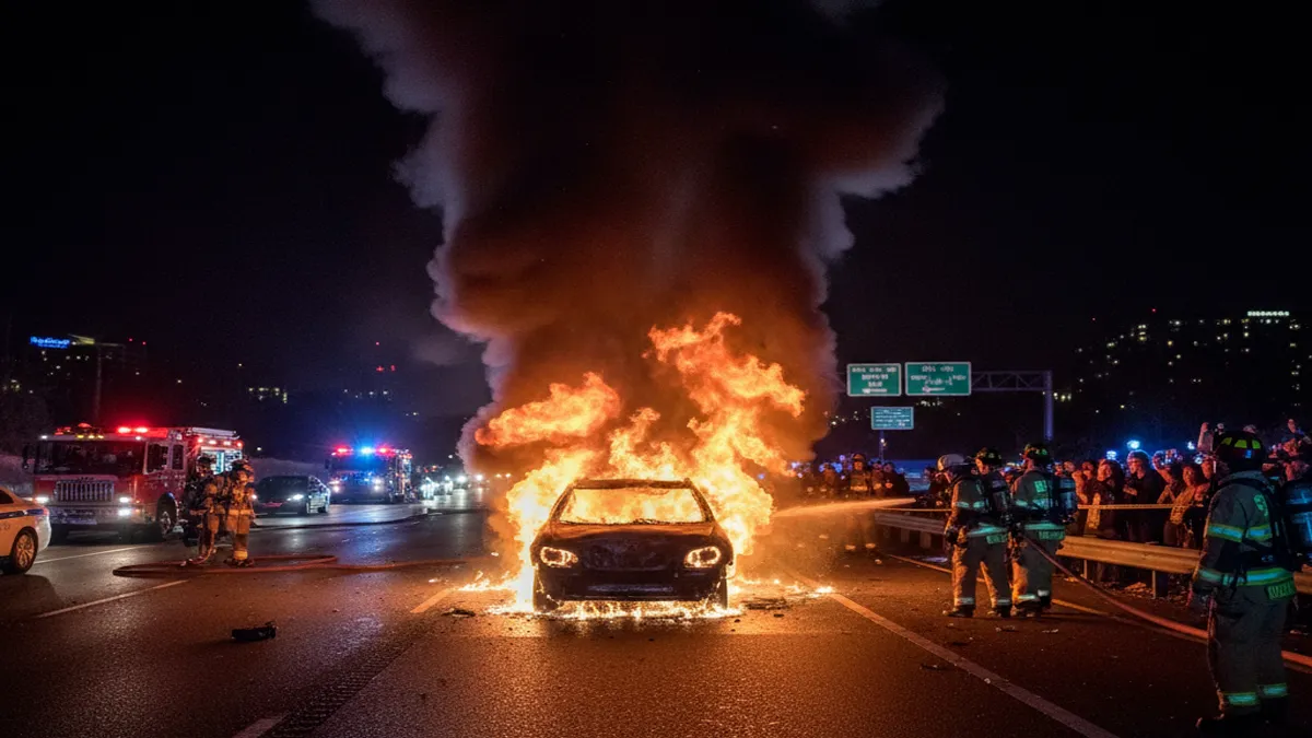 agra-car-fire-lic-agent-burnt-alive-central-lock-failed