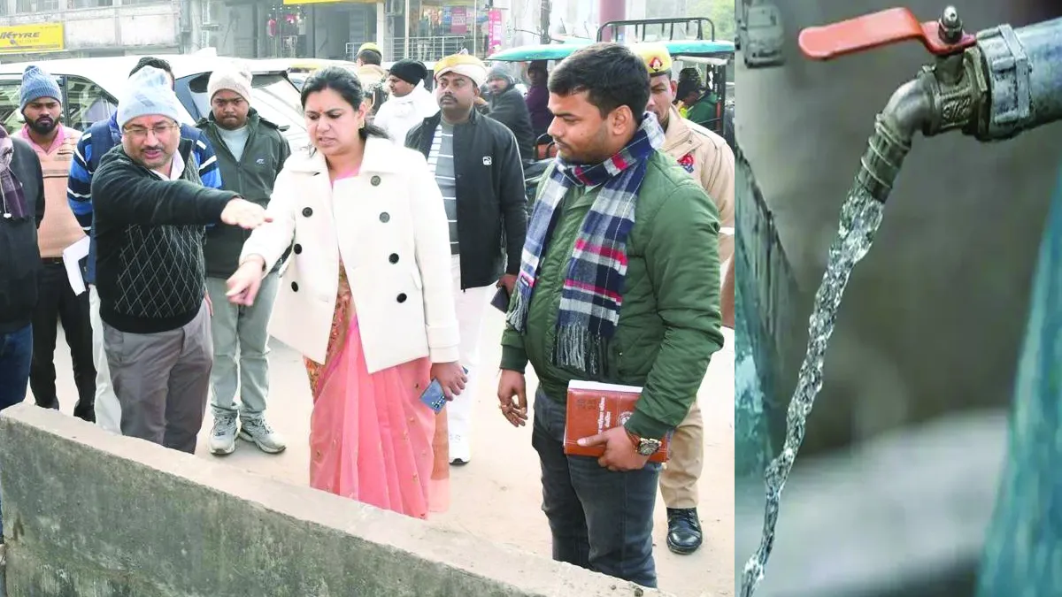 deoria-dm-divya-mittal-inspection-drinking-water-pipeline-drain-risk
