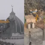 देवरिया में अवैध मजार पर चला बुलडोजर: 50 साल पुरानी संरचना ढहाई गई, 6 घंटे चला ऑपरेशन; 300 पुलिसकर्मी रहे तैनात