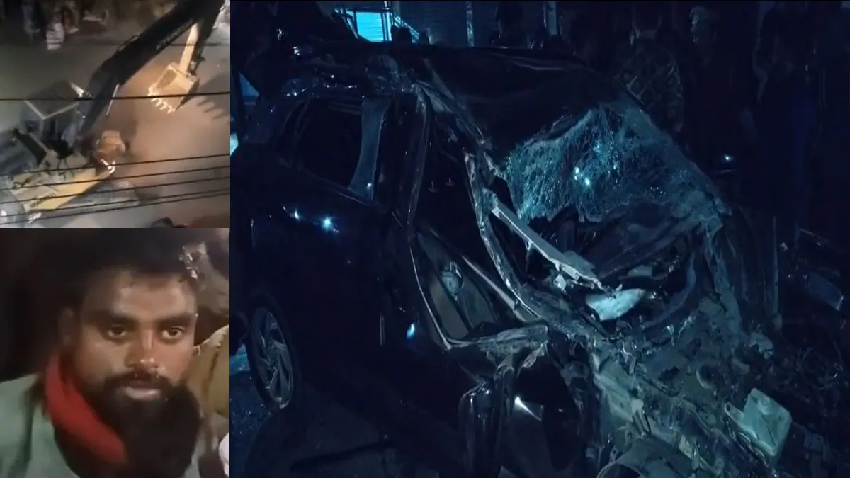 deoria-sadar-kotwali-poklen-driver-drunken-rampage-cars-damaged